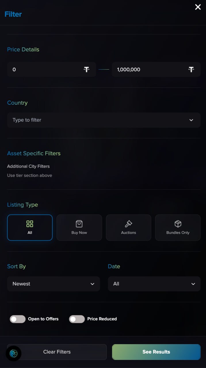 EarthMeta Smart Filters
